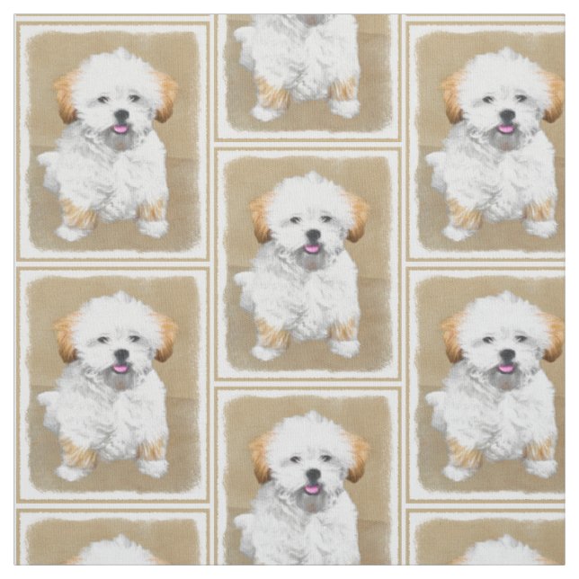 Tecido Pintura do filhote de cachorro de Lhasa Apso - (Modelo)