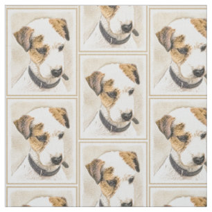 Tecido Pintura do Parson Jack Russell Terrier - Arte Cani