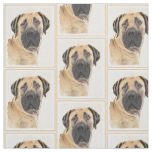 Tecido Pintura em Boerboel - Arte Cachorro Original Bonit