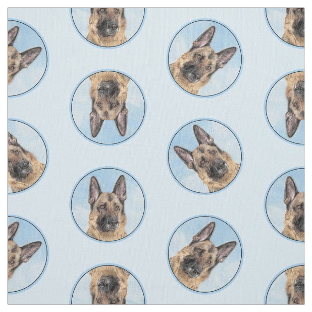 Tecido Pintura em german shepherd Tan Cachorro Original (Modelo)