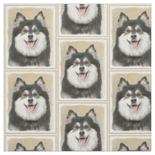 Tecido Pintura em Lapfund, Finlandês - Arte Cão Origina