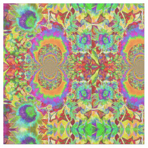 Tecido Pintura floral de girassol abstrato azul