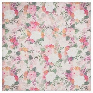 Tecido Pintura Floral Romântica A Cor Flórida