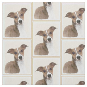 Tecido Pintura italiana em greyhound - Arte canina origin