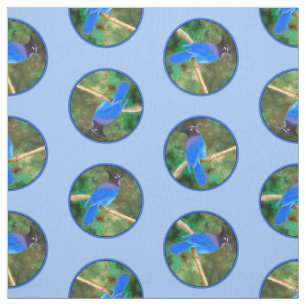 Tecido Pintura original de aves selvagens de Steller