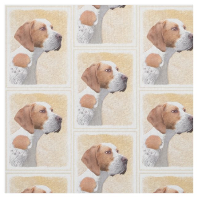 Tecido Pintura Ponteiro - Arte Cachorra Original (Modelo)