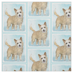 Tecido Pintura Portuguesa do Podengo Pequeno - Arte Origi