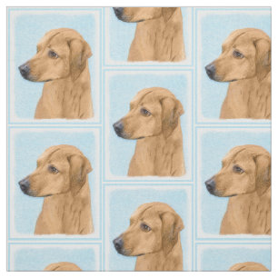 Tecido Pintura Ridgeback da Rodésia - Arte Cão Original