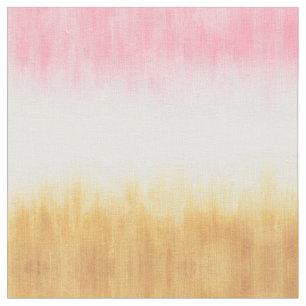 Tecido Pintura rosa e amarela Pincel quebra arte moderna