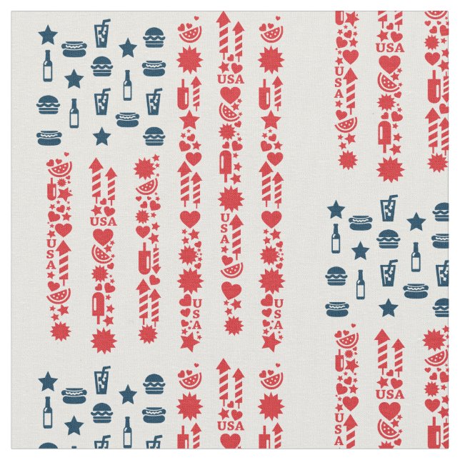 Tecido piquenique 4 de julho de bandeira americana (Detalhe)