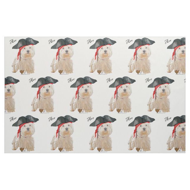 Tecido Pirata Westie (Fat Quarter)