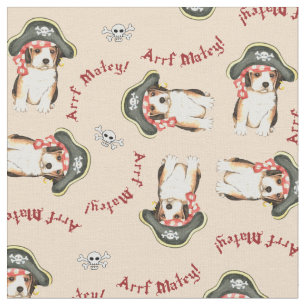 Tecido Pirate Hat Beagle