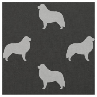 Tecido Piretos excelentes Cães Raça Silhouettes Padrão