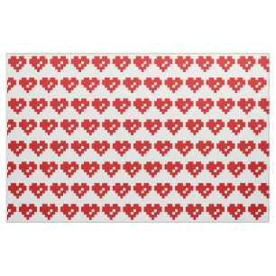 Tecido Pixel Heart 8 Bit Love