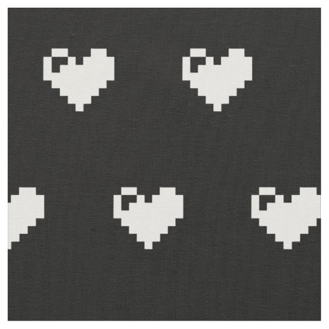 Tecido Pixel Heart 8 bits (Detalhe)