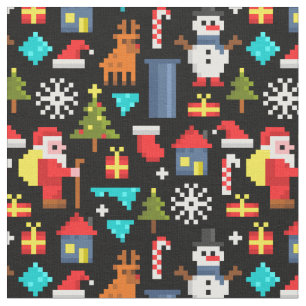 Tecido Pixel Natal