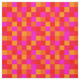 Tecido Pixel Vermelho laranja Pink cores Pattern