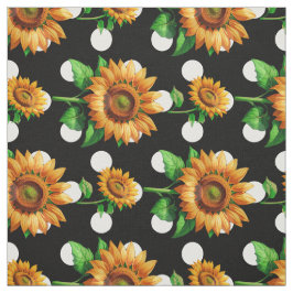 Tecido Placa de Girassol (Polka-pontos)