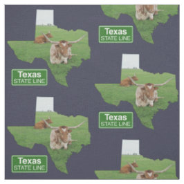 Tecido Placa de Linha do Estado do Texas com Forma de Boi