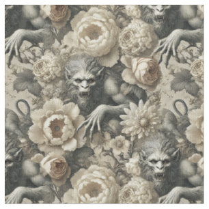 Tecido Planador Lycantrópico - Azulejo Clássico Gótico