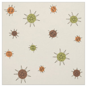 Tecido Planetas da Idade Atômica de Starburst Tan Brown