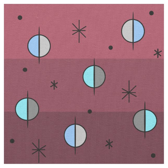 Tecido Planetas da Idade do Espaço Retroativa Estrelas Ma (Detalhe)