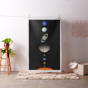 Tecido PLANETAS das jardas feitas sob encomenda do