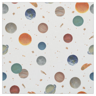 Tecido Planetas Pintados