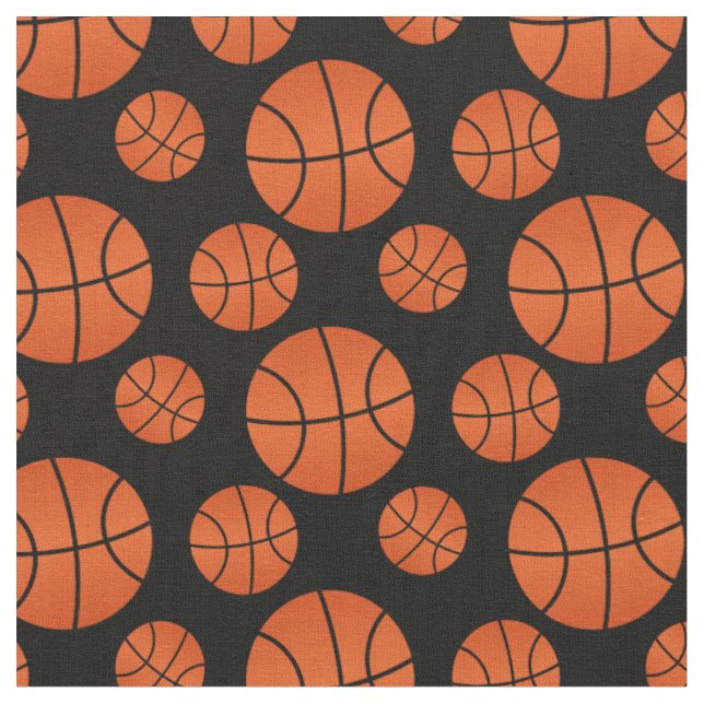 Tecido Plano de fundo preto de basquete (Detalhe)