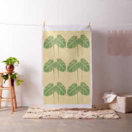 Tecido Planta Natural de Monstera Verde Tropical