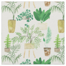 Plantas em vasos aquarela