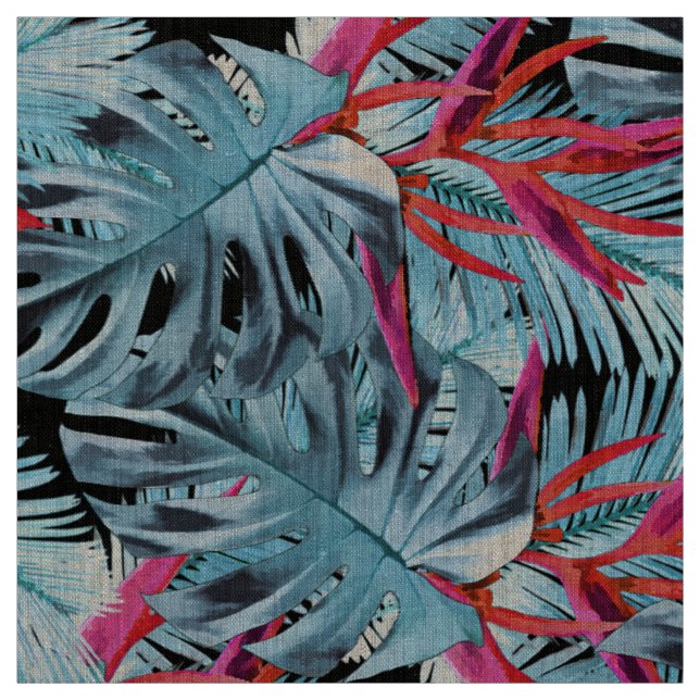 Tecido Plantas tropicais 1. (Modelo)