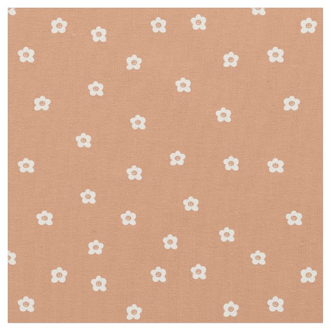 Tecido Playful Halloween flower pattern with retro smilin (Detalhe)