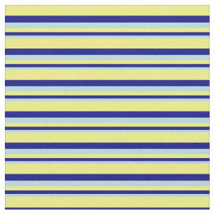 Tecido Pó - Padrão azul, azul e amarelo