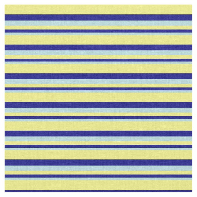 Tecido Pó - Padrão azul, azul e amarelo (Detalhe)