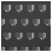 Polícia Fino Blue Line American Flag Heart