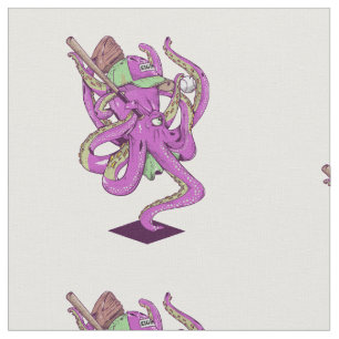 Tecido Polvo engraçado jogando beisebol