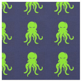 Tecido Polvo verde raivoso em azul