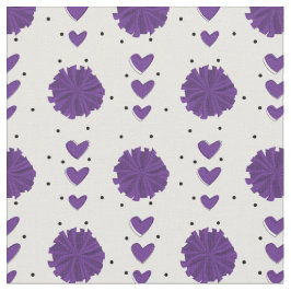Tecido Pom Pom Pom Pom Pom & Hearts Padrão