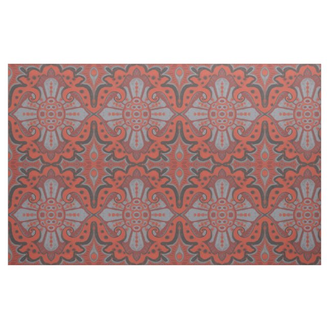 Tecido "Pomegranato fatiado" forma forma orgânica padrão  (Fat Quarter)