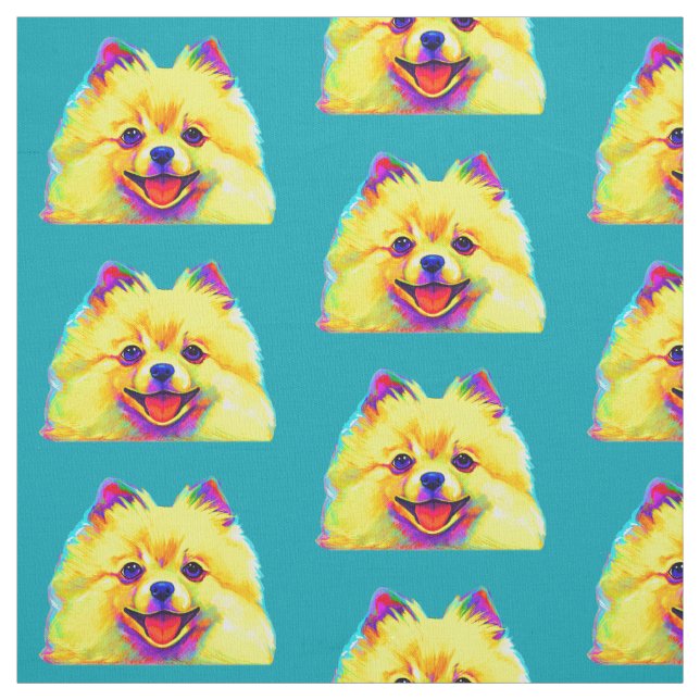 Tecido Pomeranian colorido (Modelo)
