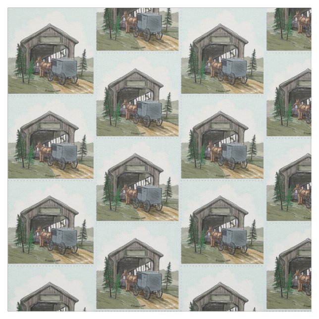 Tecido Ponte coberta por Amish (Amostra)