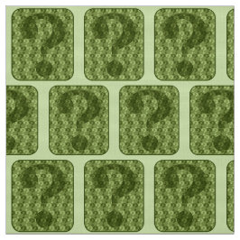 Tecido Ponto de interrogação Design em verde