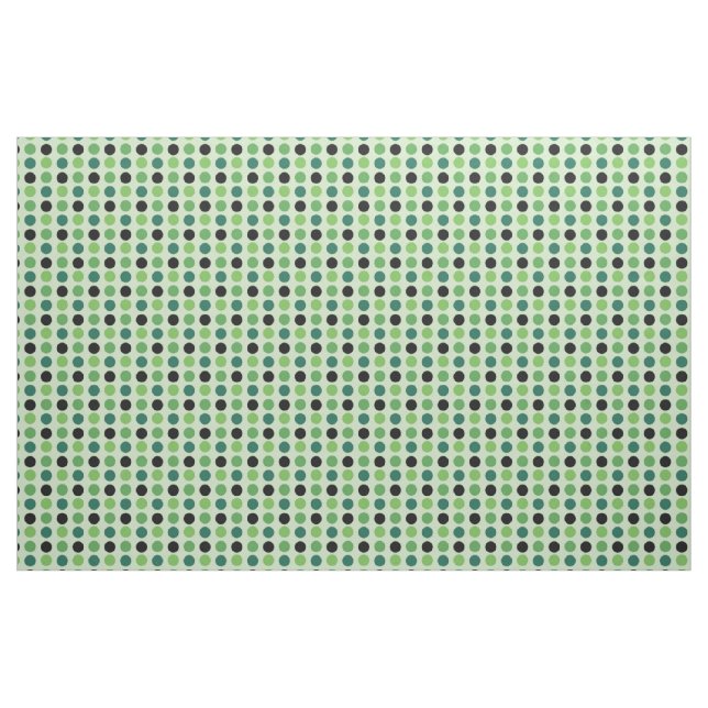 Tecido Ponto Verde e Preto de Bolinhas (Jarda)