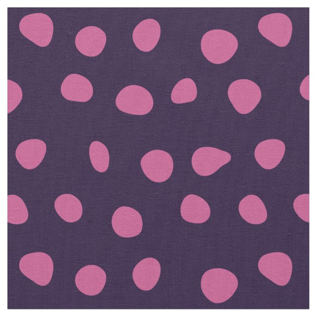 Tecido Pontos Brancos Rosa em Roxo (Detalhe)