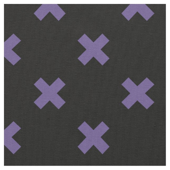 Tecido Pontos de cruz ultravioleta em preto (Detalhe)