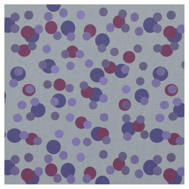 Tecido Pontos de Frutas Vermelhas, Violeta e Roxo (Detalhe)