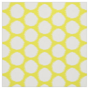 Tecido Pontos de Ikat do ouro Amarelo Asiático