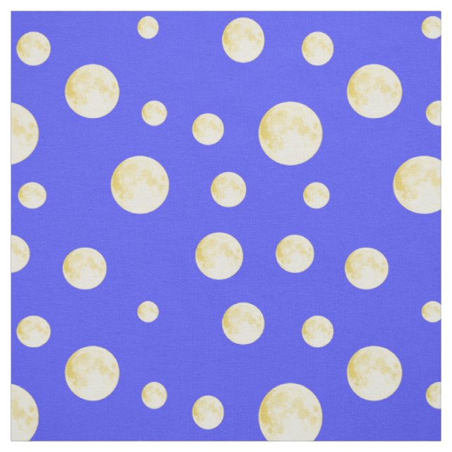 Tecido Pontos de lua, bolinhas, pontos, azul (Modelo)