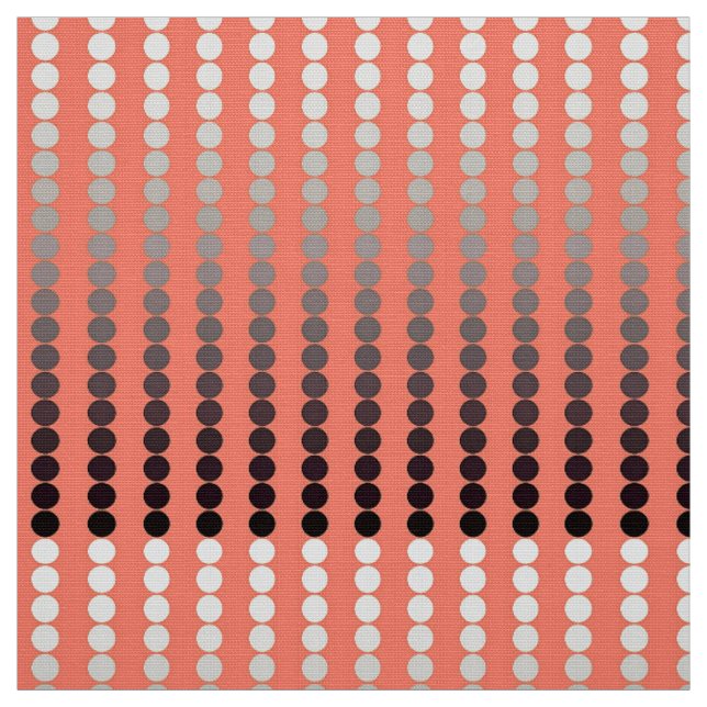 Tecido Pontos de Satin - coral e pewter (Modelo)